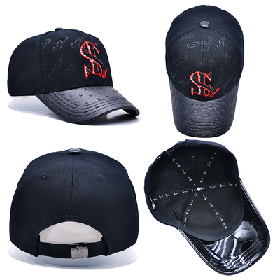 Faixa ajustável e desenho estruturado 6 Painel Baseball Cap para personalização