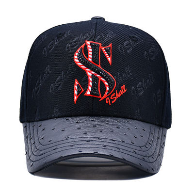 Faixa ajustável e desenho estruturado 6 Painel Baseball Cap para personalização