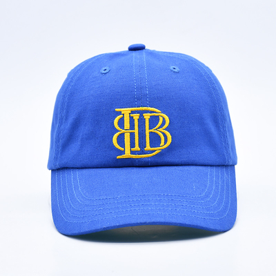 Logotipo bordado personalizado Capuz de beisebol de 6 painéis não estruturado com visor curvo