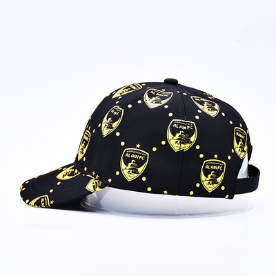 Impressão em tela personalizada Logotipo não estruturado 6 Panel Baseball Cap Com Visor Curvo