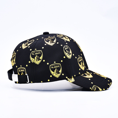 Impressão em tela personalizada Logotipo não estruturado 6 Panel Baseball Cap Com Visor Curvo