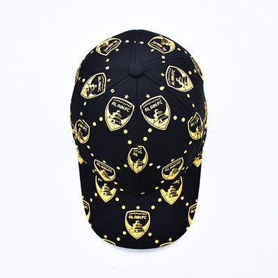 Impressão em tela personalizada Logotipo não estruturado 6 Panel Baseball Cap Com Visor Curvo