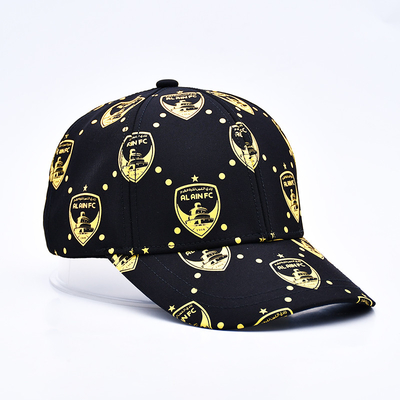 Impressão em tela personalizada Logotipo não estruturado 6 Panel Baseball Cap Com Visor Curvo