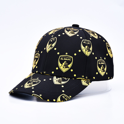 Impressão em tela personalizada Logotipo não estruturado 6 Panel Baseball Cap Com Visor Curvo
