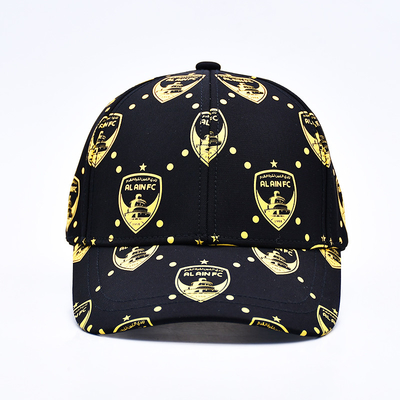 Impressão em tela personalizada Logotipo não estruturado 6 Panel Baseball Cap Com Visor Curvo