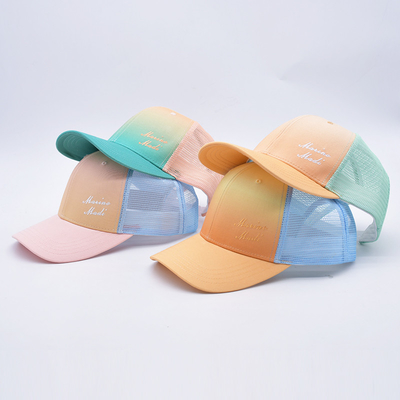 Preço da fábrica Seis painéis Construídos Trucker Baseball Cap Match A cor do tecido