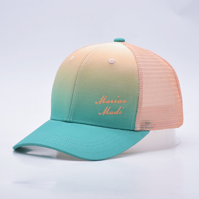 Preço da fábrica Seis painéis Construídos Trucker Baseball Cap Match A cor do tecido