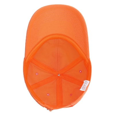 Grátis 6 Painéis de Chapéu de Beisebol de Borda Curva Unisex Chapéus de Sprot Laranja