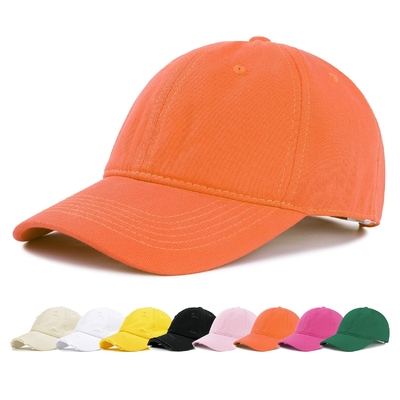 Grátis 6 Painéis de Chapéu de Beisebol de Borda Curva Unisex Chapéus de Sprot Laranja