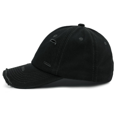Quente Venda 6 Painel Baseball Cap Cool Preto Chapéu Desportivo Unisex