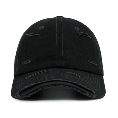 Quente Venda 6 Painel Baseball Cap Cool Preto Chapéu Desportivo Unisex