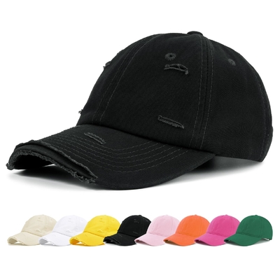 Quente Venda 6 Painel Baseball Cap Cool Preto Chapéu Desportivo Unisex