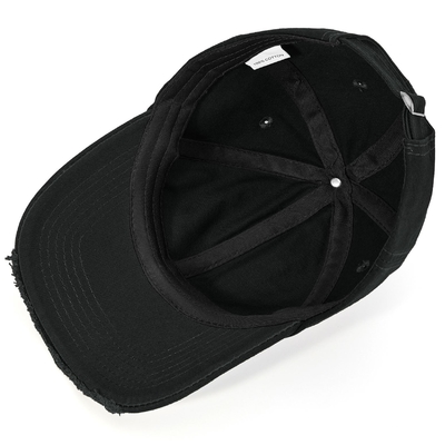 Quente Venda 6 Painel Baseball Cap Cool Preto Chapéu Desportivo Unisex