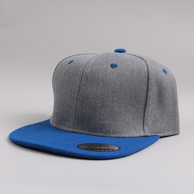 Novo Adulto 6 Painel Snapback Cap Custom Dois tons Flat Edge Snapback Cap