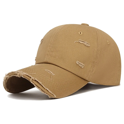 Chapéu de moda Khaki Outdoor 6 Painel de visor curvo Chapéu de beisebol com preço mais baixo
