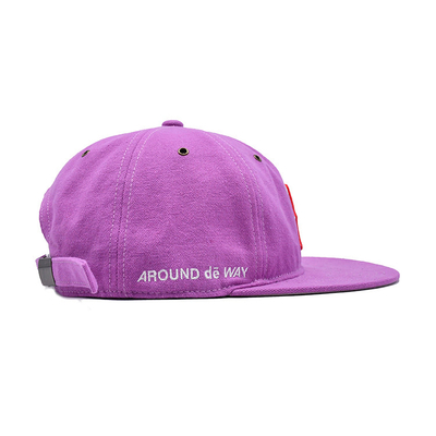 Customizado Pink 6 Panel Snapback Cap com Visor Flat e Logotipo de Bordado 3D