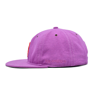 Customizado Pink 6 Panel Snapback Cap com Visor Flat e Logotipo de Bordado 3D