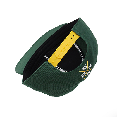 Chapéus Snapback de plástico respirável com borda plana estruturada e bordados personalizados Logotipo Camo Color