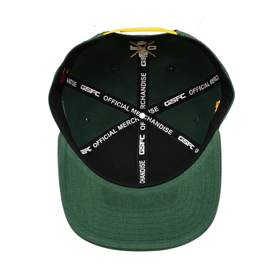 Chapéus Snapback de plástico respirável com borda plana estruturada e bordados personalizados Logotipo Camo Color