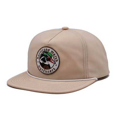 Capuzes Snapback Leves e Respiráveis com Fecho de Plástico e Patch de Bordado