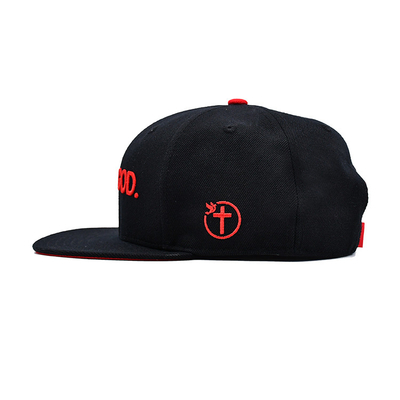 Chapéu Snapback em tamanhos ajustáveis com logotipo de bordado 3D e impressão de fita interna Etiqueta tecida