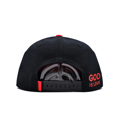 Chapéu Snapback em tamanhos ajustáveis com logotipo de bordado 3D e impressão de fita interna Etiqueta tecida