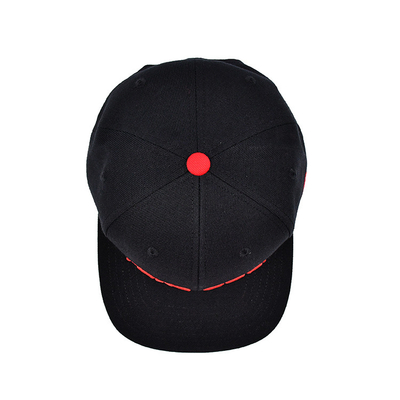 Chapéu Snapback em tamanhos ajustáveis com logotipo de bordado 3D e impressão de fita interna Etiqueta tecida