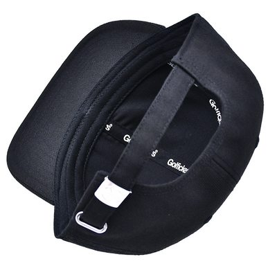 Chapéus de escudo de algodão com visor plano e fita impressa