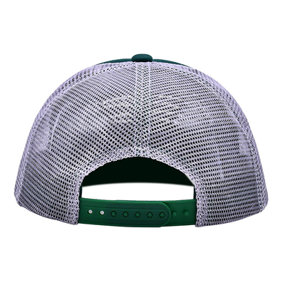 Esponja personalizada confortável 6 painéis visor plano construído Trucker Cap com patch de bordado