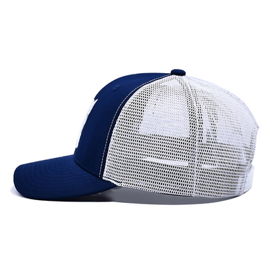 Chapéu de caminhoneiro de malha unisex com logotipo bordado e fita impressa interna