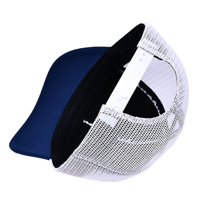 Chapéu de caminhoneiro de malha unisex com logotipo bordado e fita impressa interna