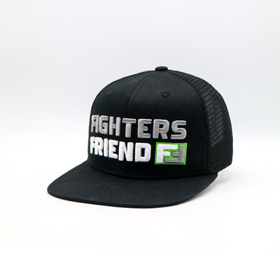 Capuz de caminhoneiro bordado / Capuz de caminhoneiro Snapback com Snapback de plástico e logotipo personalizado