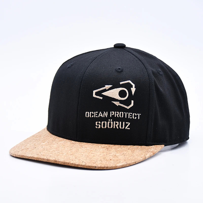 Chapéus Snapback de algodão de borda plana