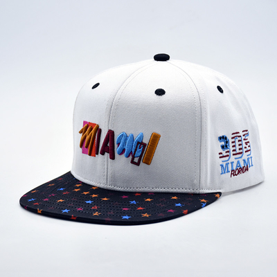 New Fashion Hip Hop Outdoor Sport 3d Puff Snapback Cap Logotipo bordado Personalizado de alta qualidade Homens Mulheres Snapback de borda plana