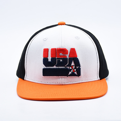 Chapéus Snapback de borda plana bordados sob medida com preto ou cores personalizadas