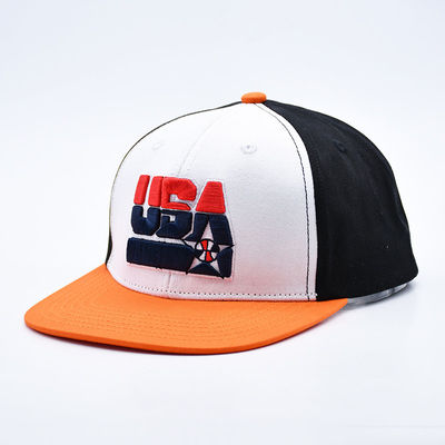 Chapéus Snapback de borda plana bordados sob medida com preto ou cores personalizadas