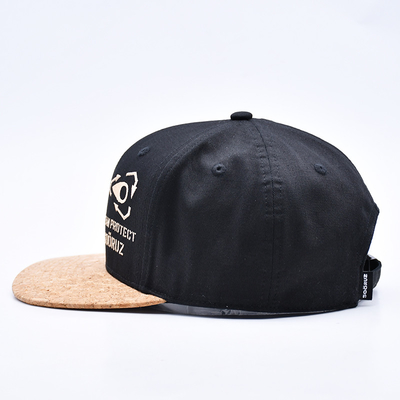 Chapéus Snapback de algodão de borda plana