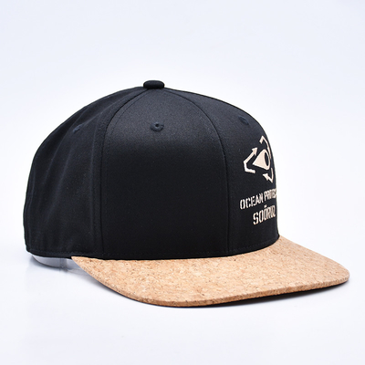 Chapéus Snapback de algodão de borda plana
