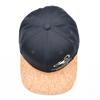 Chapéus Snapback de algodão de borda plana