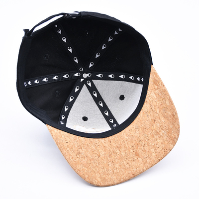 Chapéus Snapback de algodão de borda plana