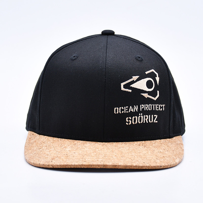 Chapéus Snapback de algodão de borda plana