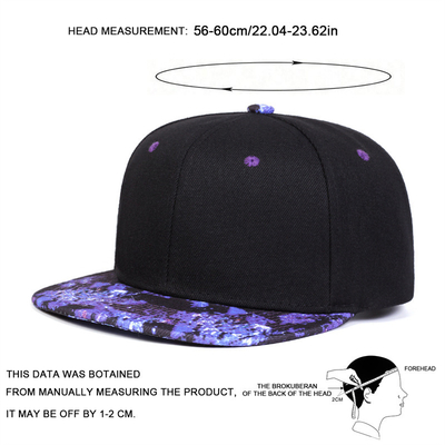 Unisex Purple Starry Sky Printing Hip-Hop Chapéus Moda Primavera Outono Outdoor Caps Casual Snapback Ajustáveis