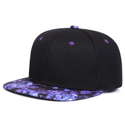 Unisex Purple Starry Sky Printing Hip-Hop Chapéus Moda Primavera Outono Outdoor Caps Casual Snapback Ajustáveis