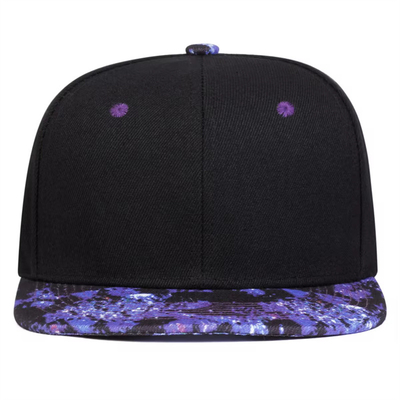 Unisex Purple Starry Sky Printing Hip-Hop Chapéus Moda Primavera Outono Outdoor Caps Casual Snapback Ajustáveis