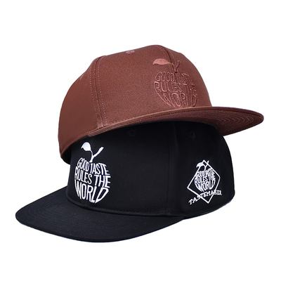 Logotipo de bordados personalizados Capuzes Snapback com parte traseira fechada Capuzes Snapback de alta qualidade
