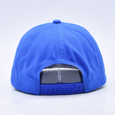 Chapéus de snapback impressos sob medida de alta qualidade azuis não estruturados 5 painéis de borda plana chapéus de hip hop para homens