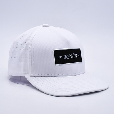 Atacado 5 Panel Flat Bill Snapback Chapé Custom Oem Logo Snapback Cap Para Homens