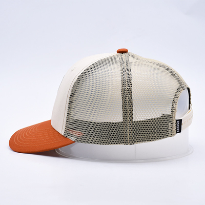 Custom High Quality Two Tone 6 Panel Trucker Cap com uma pequena borda curva