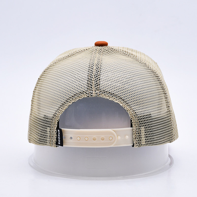 Custom High Quality Two Tone 6 Panel Trucker Cap com uma pequena borda curva