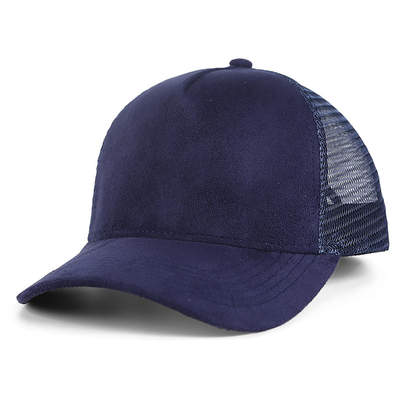 Alta Qualidade 5 Painel Rosa Camisa Suede Trucker Cap Custom Mulheres Moda Chapéu Trucker em branco Wholesale